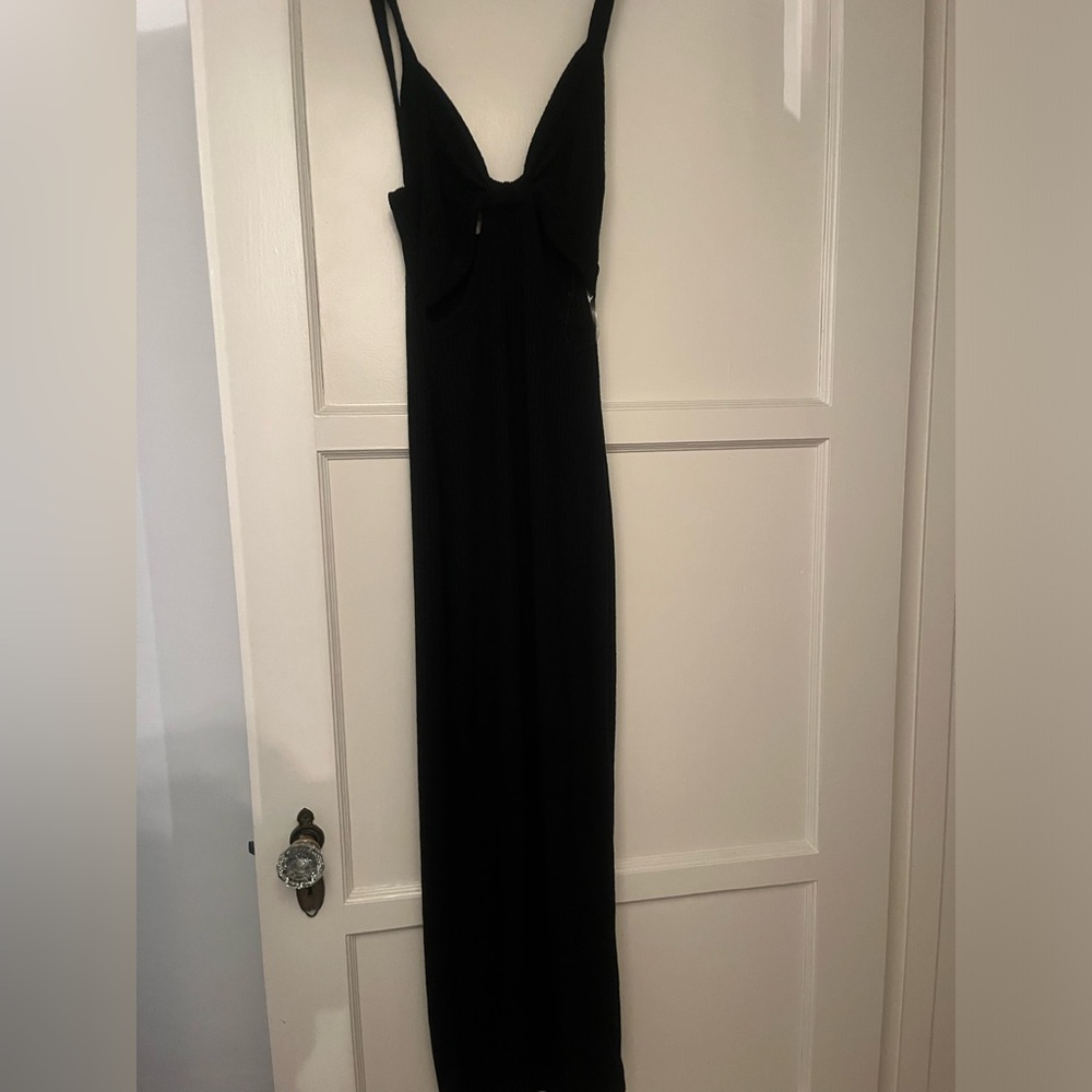 Mint choco long black dress